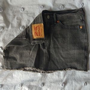 Levi Strauss Black Denim Mini Skirt
